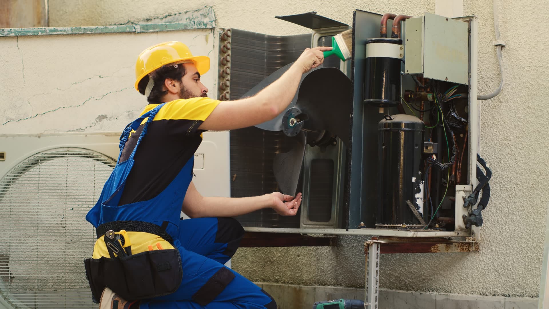 AC maintenance and brush cleaning